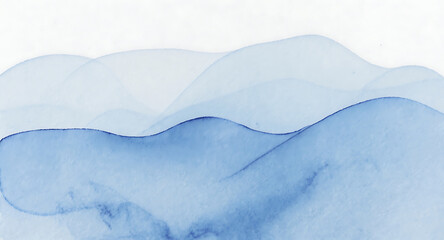 Obraz premium Abstract watercolor ink spread in soft blue gradient with artistic creative painting design 