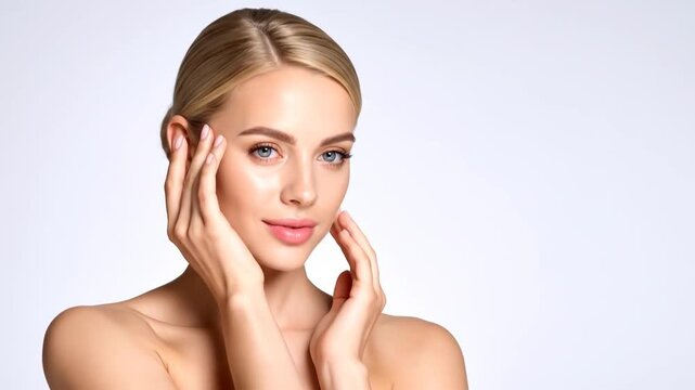 Beautiful woman with flawless skin