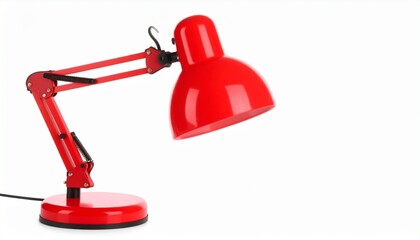 red desk lamp
