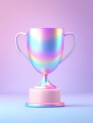 Rainbow Holographic Trophy Award