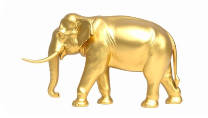 Obraz premium 3d golden elephant