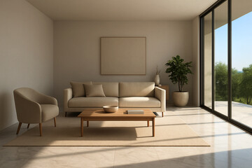 modern living room with sofa