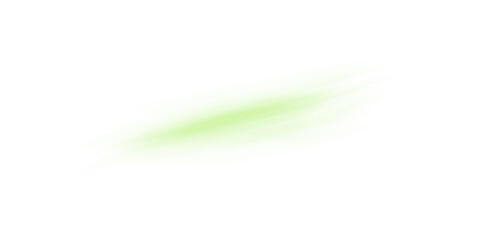 Light Green Air Flow Wave with Swirl and Motion Blur on Transparent Background