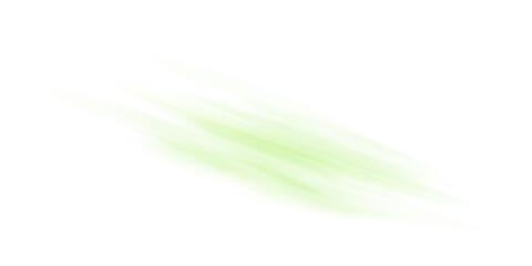 Light Green Air Flow Wave with Swirl and Motion Blur on Transparent Background