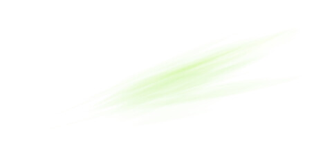 Light Green Air Flow Wave with Swirl and Motion Blur on Transparent Background