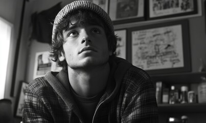 Illustrate the filming of a docuseries about the life of aspiring artists, focusing on candid, real-life moments, Generative AI