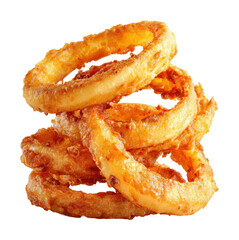 Crispy onion rings restaurant kitchen food tasty isolated on transparent background