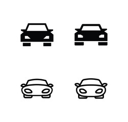 Set of Car icon symbol vector on white background