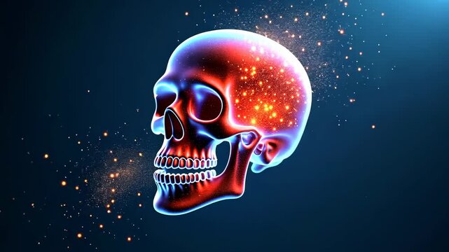 Bones broken, fracture healing, skull trauma. Healing process. Healing cells rebuild cranial structure. Treatment efficacy ensures recovery speed. Educational models aid clinical training.