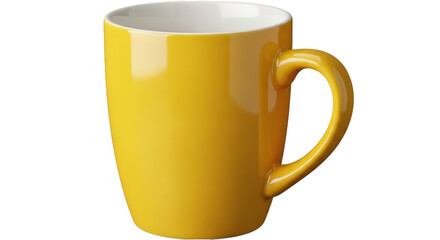 Isolated Yellow Ceramic Mug