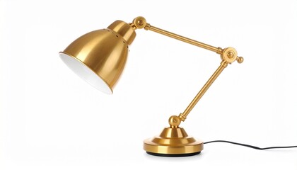 golden lamp on white 
