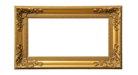 Isolated Gold Picture Frame