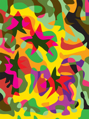 A vector design in the form of an abstract background image formed from imagination that influences the heart is poured into modern digital art.