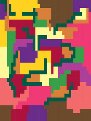 A vector design in the form of an abstract background image formed from imagination that influences the heart is poured into modern digital art.