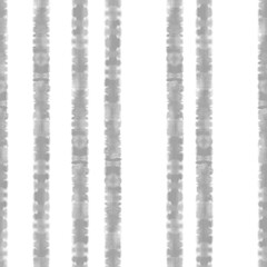 Abstract Monochrome Tie Dye Stripes Pattern. Handmade Ink Vertical Striped Textile Design. Grayscale Artistic Tie Dye Fabric Print. Hand Made Stripe. 
