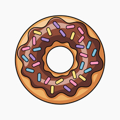 donut isolated on white background