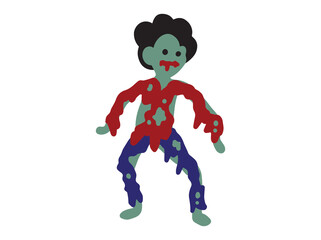 Halloween Creepy Zombie Monster Illustration