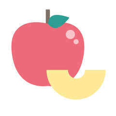 りんごのベクターイラスト：秋の味覚・果物 - Apple Vector Illustration: Autumn Taste and Fruit