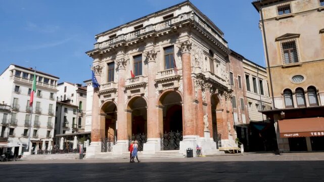 Vicenza, Italy,2025,july,7th, the Loggia of Capitaniato historical palace