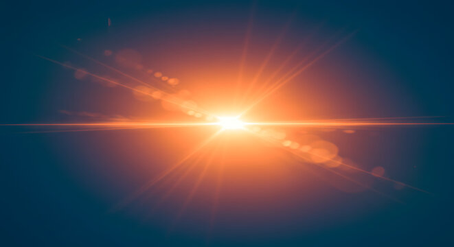 Luminous Orange Flare Dramatic Light Effect