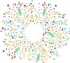 Colorful Confetti, Paper Confetti Design vector illustartion	
