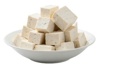 Isolated Tofu Cubes Composition