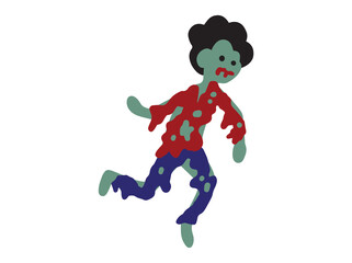 Zombie Cartoon Monster Halloween Illustration