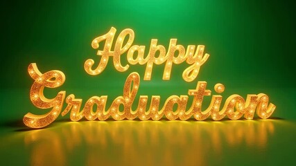 Celebrate achievements with this sparkling Happy Graduation message in dynamic, vintage style - Powered by Adobe