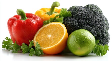 Colorful fruits and vegetables