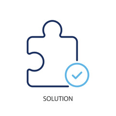 Solution thin line vector icons.