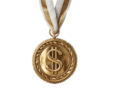 Award ceremony celebrating financial success digital environment isolated on transparent background