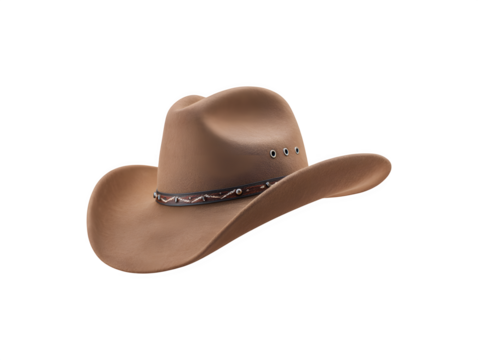 A cowboy hat floating in the air

