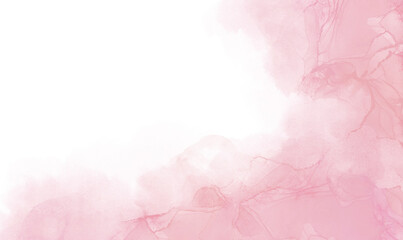 Pastel pink watercolor paint brush glitter for wedding elements. or card templates for greetings or invitations on valentines Day background.Colorful hand painted texture.