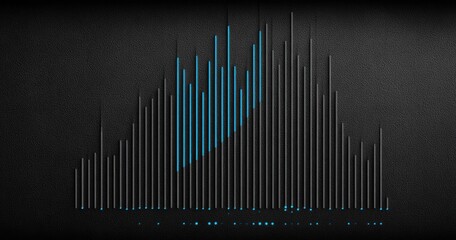 Dark gray bar graph with teal highlights