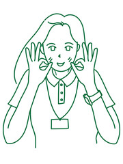 女性　イラスト