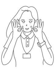 女性　イラスト