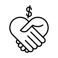 Dollar Handshake icon design