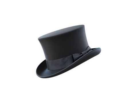 A vibrant red top hat gracefully suspended in mid-air
