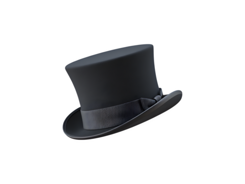 A vibrant red top hat gracefully suspended in mid-air
