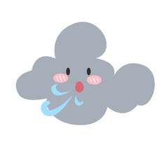 clouds and storm in rainy season concept