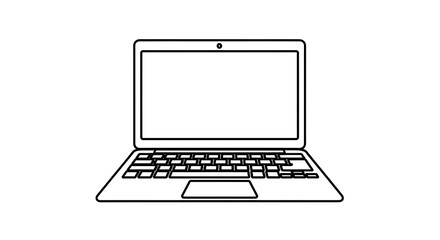 laptop isolated on white background