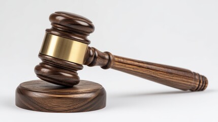 Wooden Gavel & Sound Block: Justice, Legal, Auction - judge court