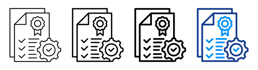 Process Standardization Icon Different Style Outline Collection Set