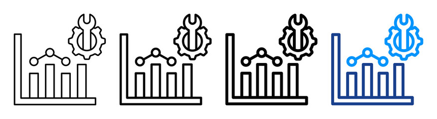 Predictive Maintenance Icon Different Style Outline Collection Set