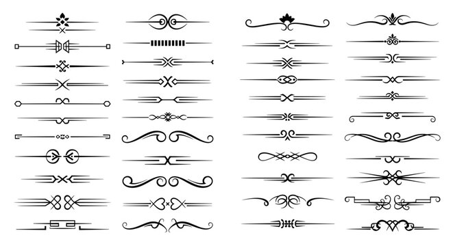 Decorative Vintage Line Divider Set