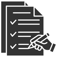 Fototapeta premium Evaluation Glyph Icon