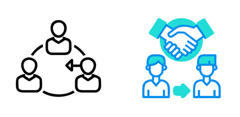 Collaboration Icon Design for Teamwork, Partnership, and Projects