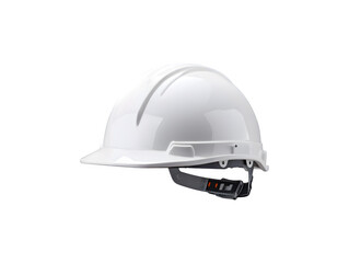 Fototapeta premium A white construction helmet designed for safety in construction environments