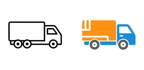 Transport Truck Icon Design for Logistics, Delivery, and Shipping