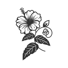 Hibiscus Flower Clipart - Vibrant Botanical Art
